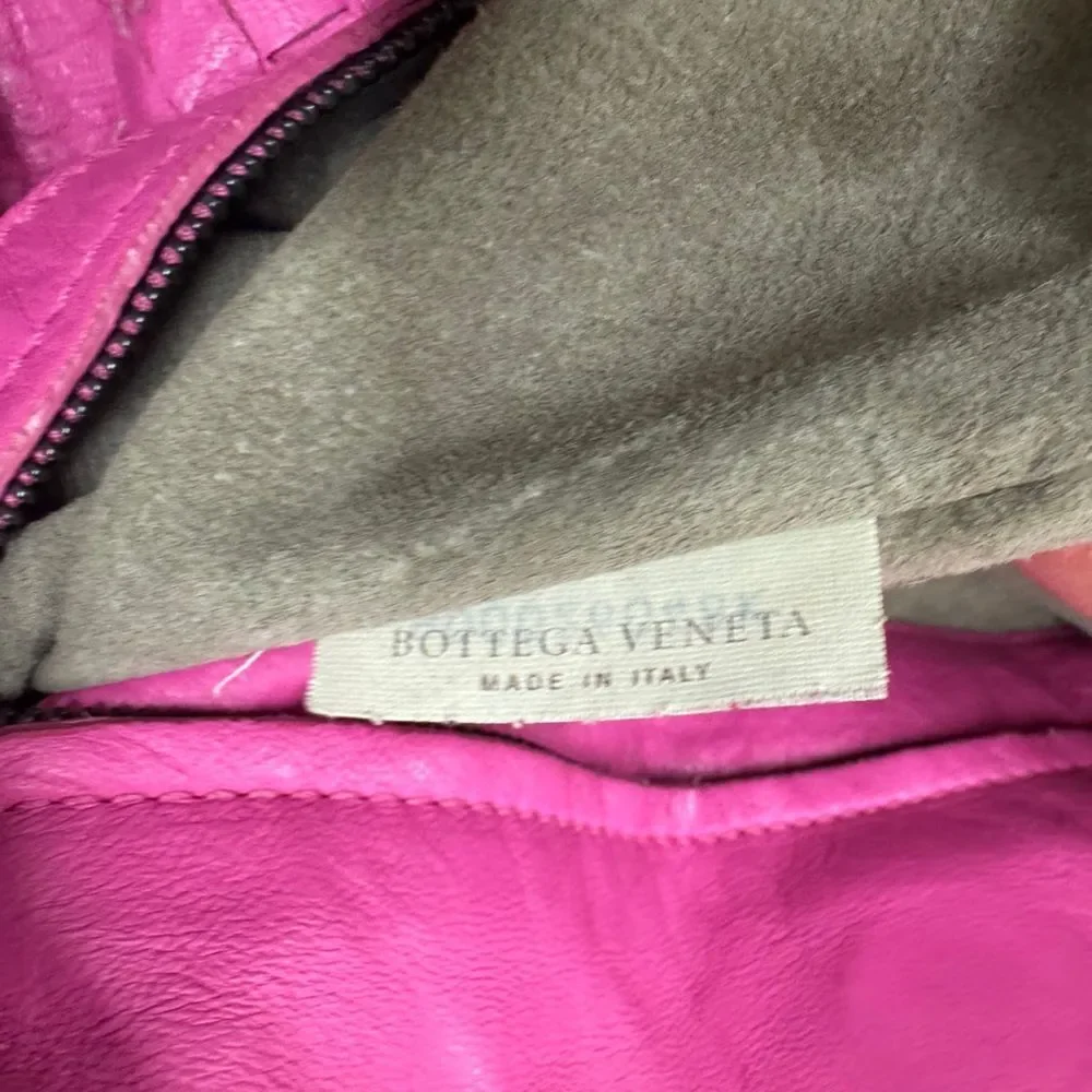 Bottega Veneta Barbie Pink Intreciatto Woven Parachute Leather Shoulder Hobo Bag